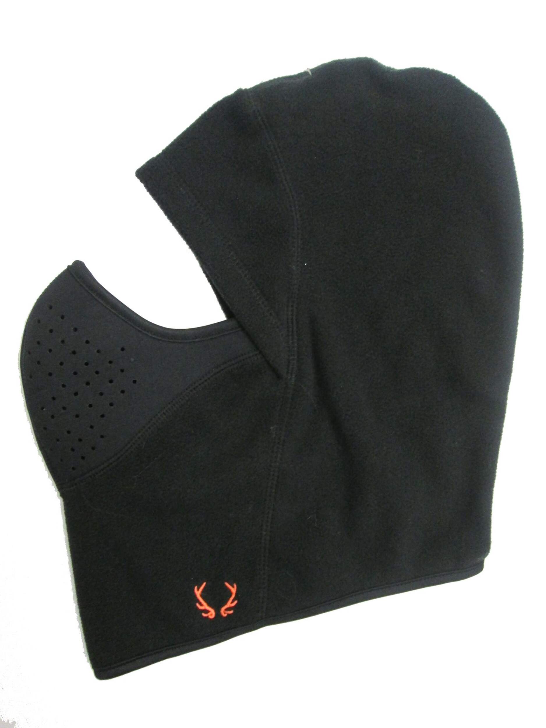 Yukon Gear HG Warm Fleece Balaclava/Hat with Facemask for Full Face Protection, Black Side_Left