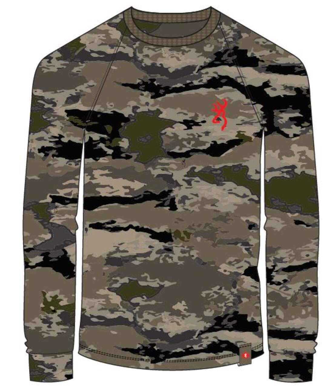 Browning SM916 Cotton Crew Neck Long Sleeve Shirt for Hunting