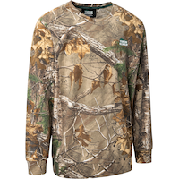 Yukon Gear Men's Pointer Long Sleeve Cotton Stretch Pullover Hunting Shirt, Camo Front_Angled_Right