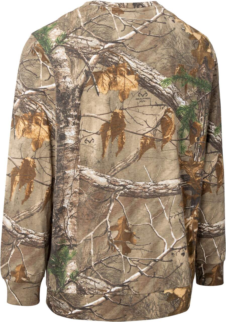 Yukon Gear Men's Pointer Long Sleeve Cotton Stretch Pullover Hunting Shirt,  Camo