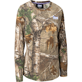 Yukon Gear Women's Velvet Long Sleeve Cotton Stretch Pullover Hunting Shirt, Camo Front_Angled_Right