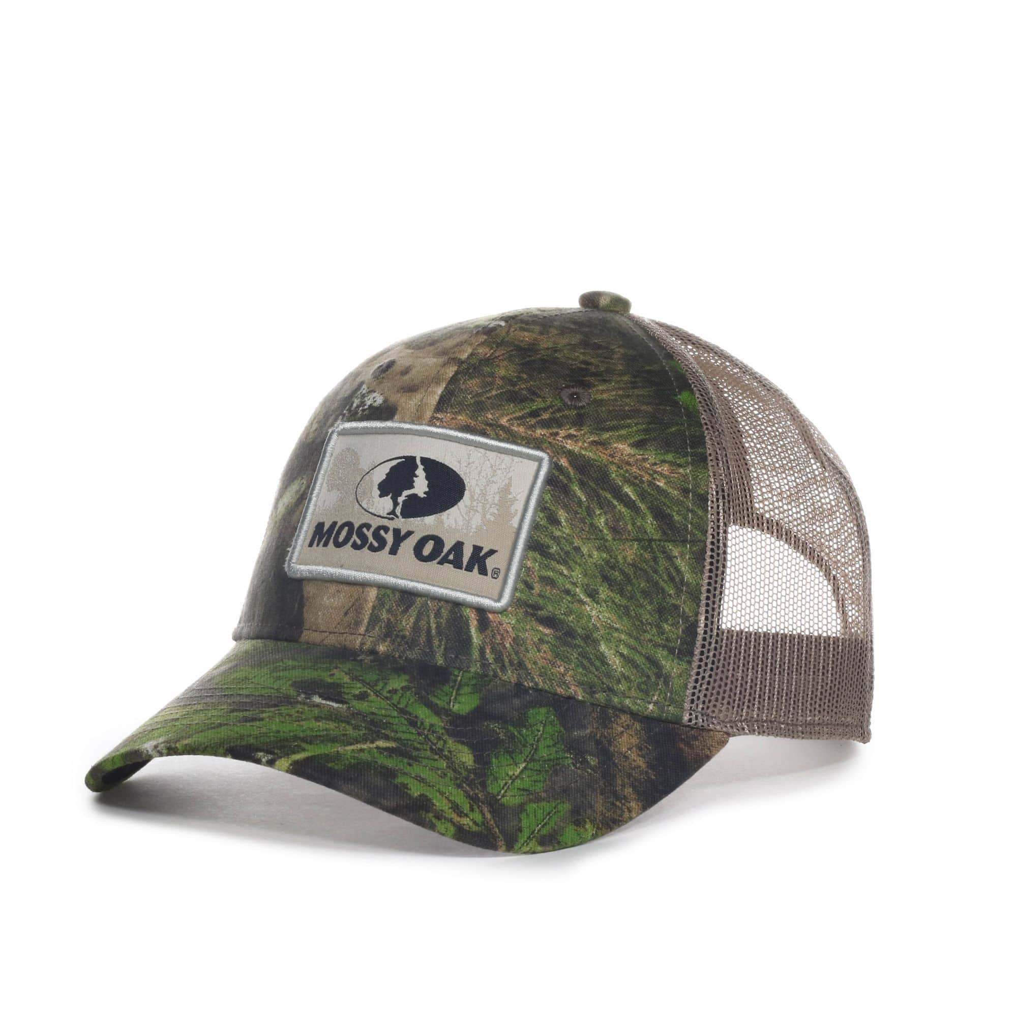 Realtree Edge Camo Deer Patch Brown Mesh Back Unisex Baseball Cap with Snap  Closure, One Size