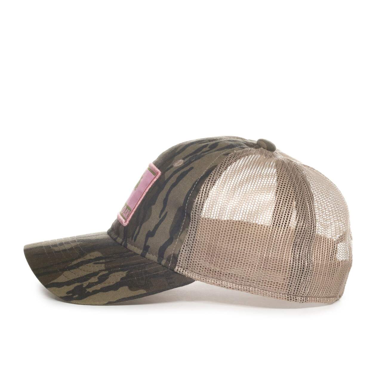 Casquette de baseball à dos en filet havane Mossy Oak Bottomlands