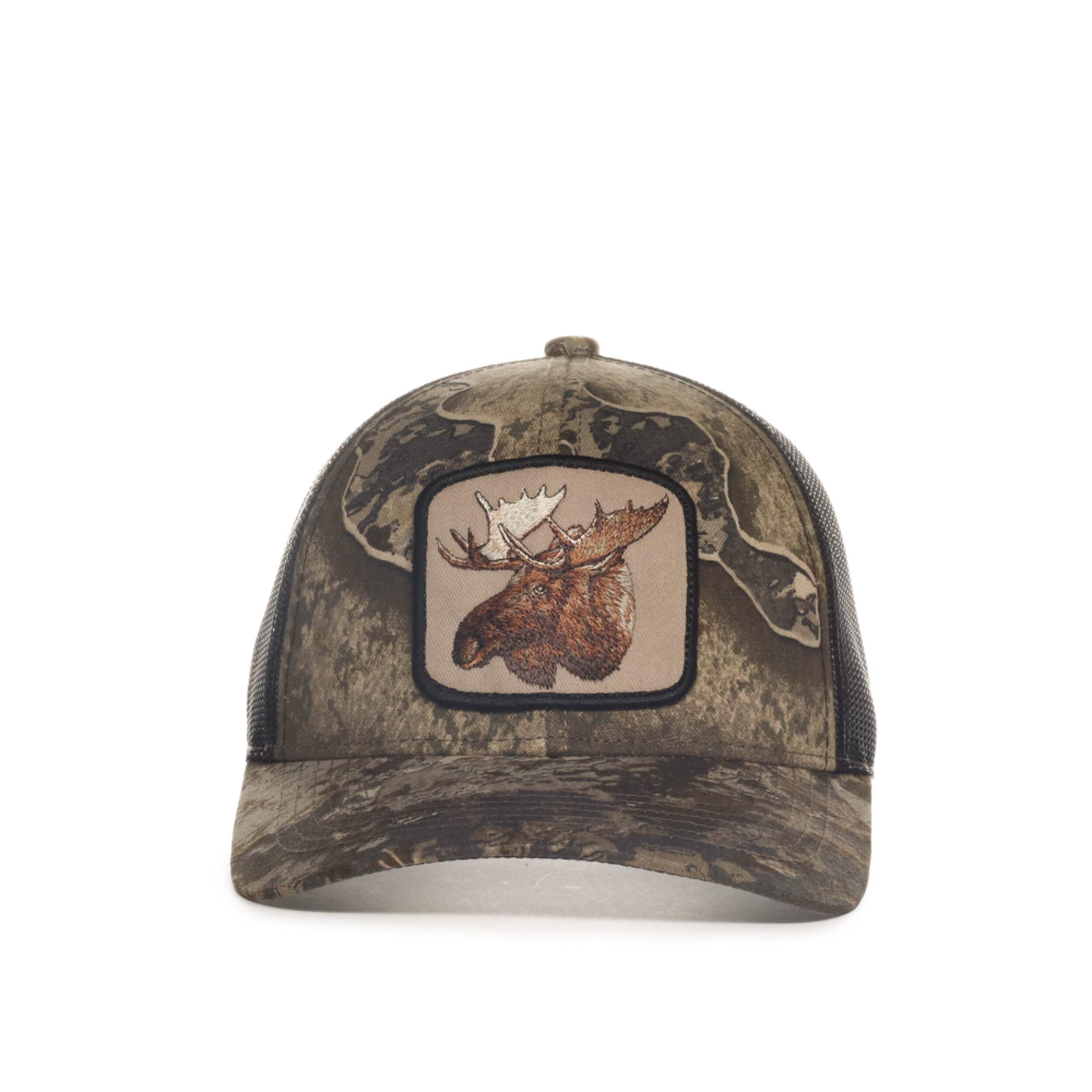 Realtree Escape Camo Moose Patch Black Mesh Back Unisex Baseball Cap 