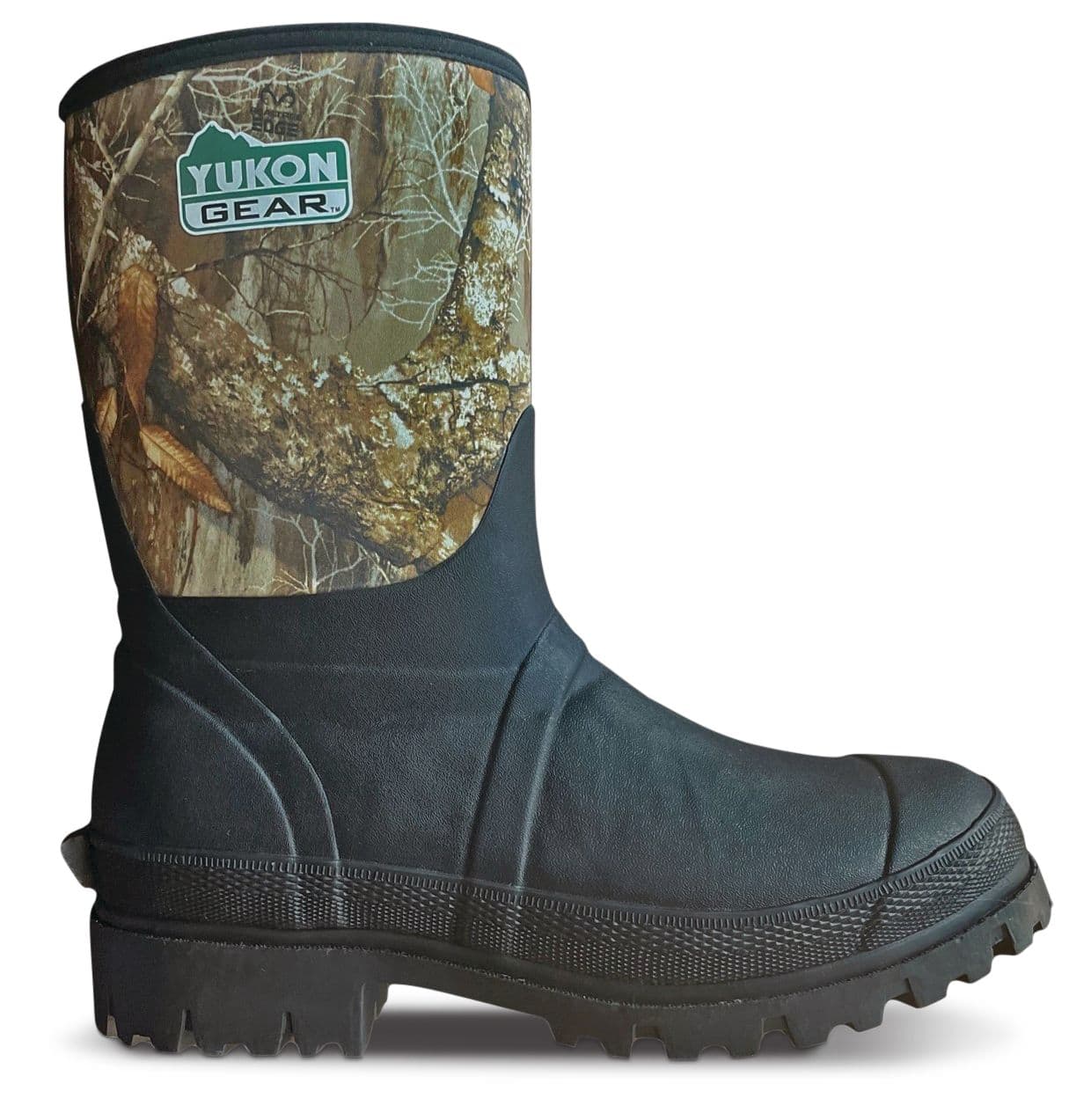 Yukon Gear Men's Rubber NeoPrene Insulated Fall/Winter Hunting Boots,  WaterProof, Black/Camo