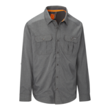 Huntshield Men's Brome No Fly Zone Shirt, Grey Front_Angled_Right