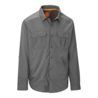 Huntshield Men's Brome No Fly Zone Shirt, Grey Front_Angled_Right