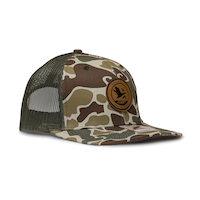Smart Accessories Premium Circle Duck Leather Patch Hat Front_Angled_Right