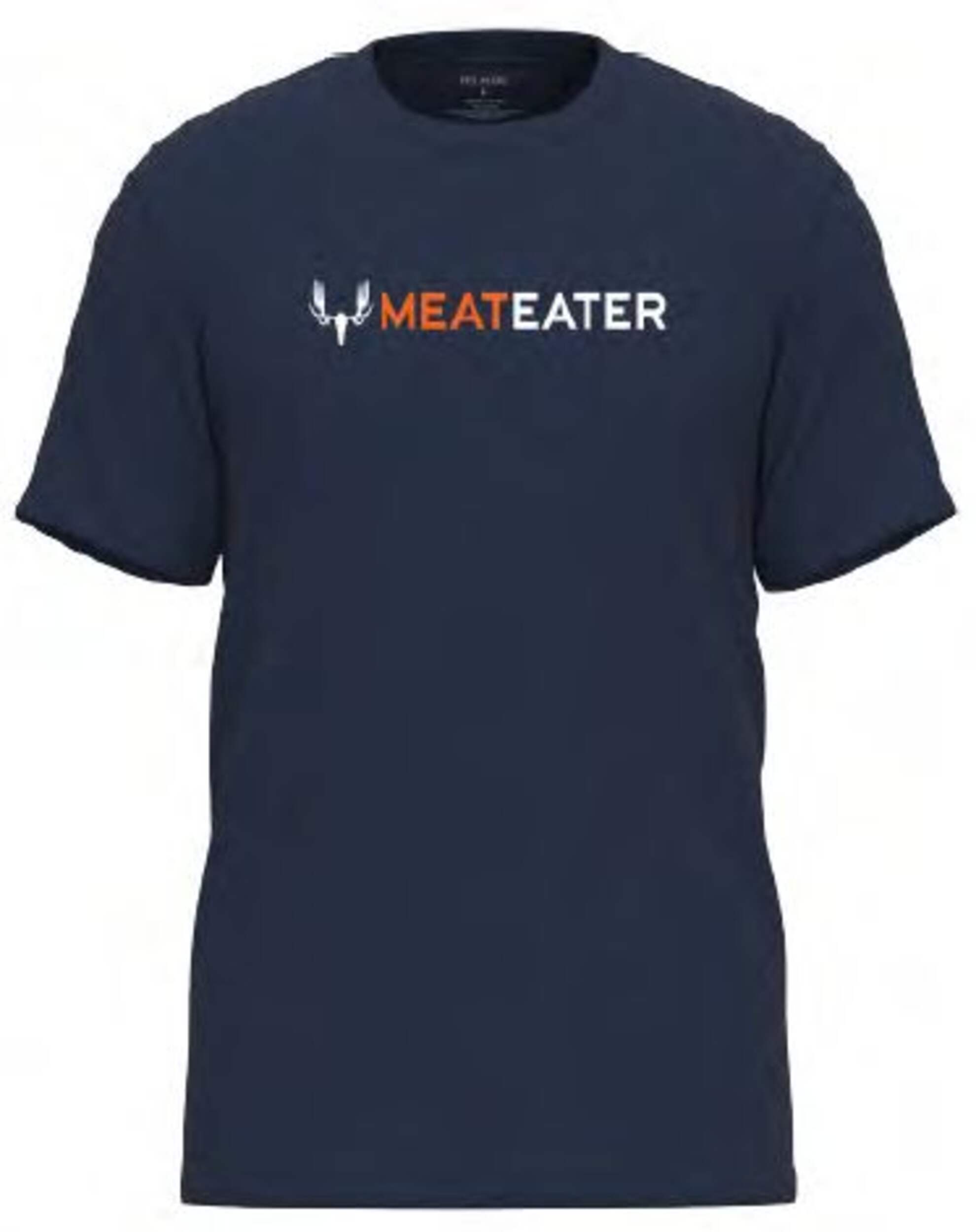 NorthSylva MeatEater Horizontal Logo T-Shirt, Navy Heather, XL Front_Flat