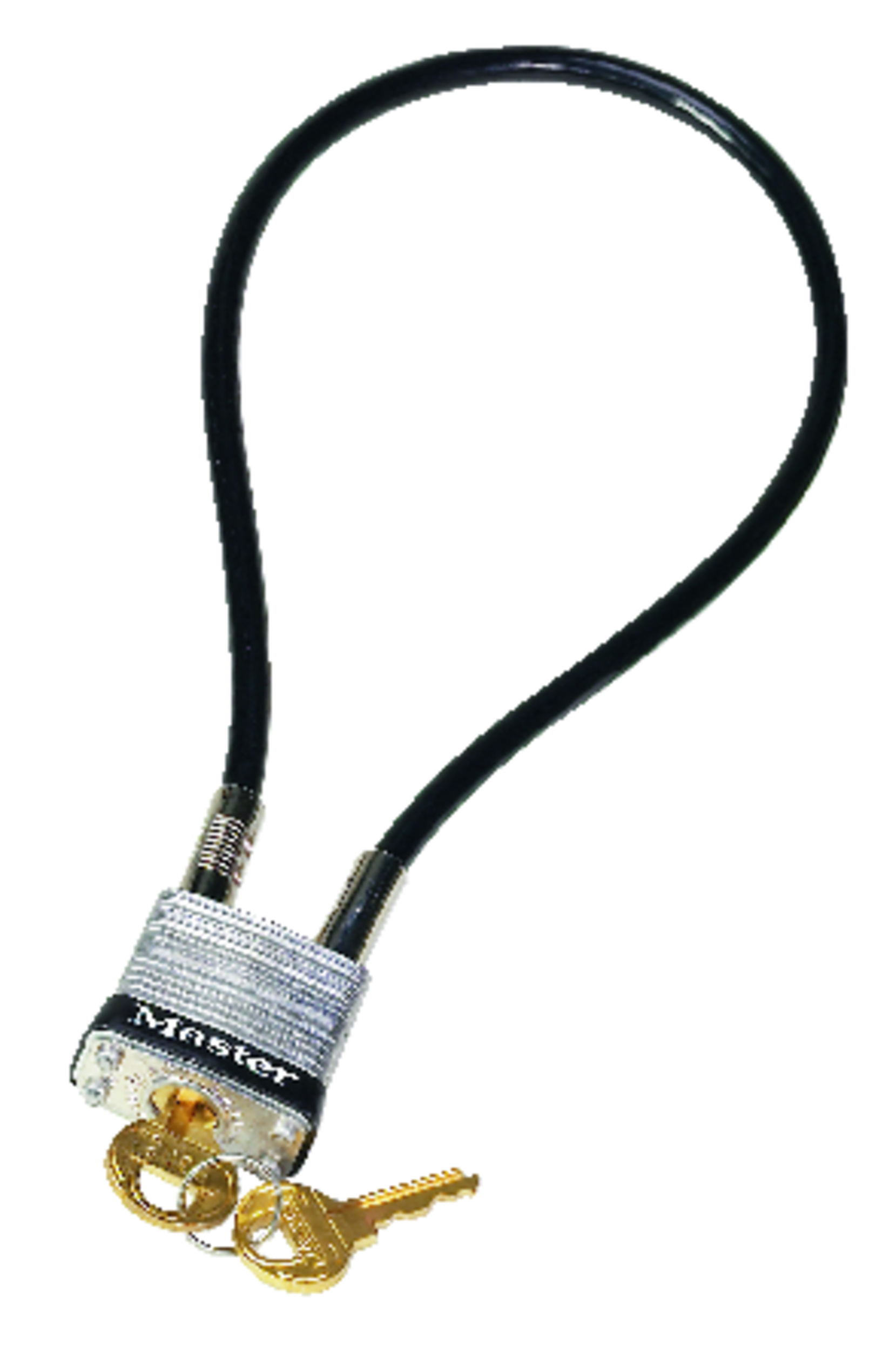Master Lock® High Quality Steel Gun Cable Lock w/ 2-Keys Front_Angled_Left