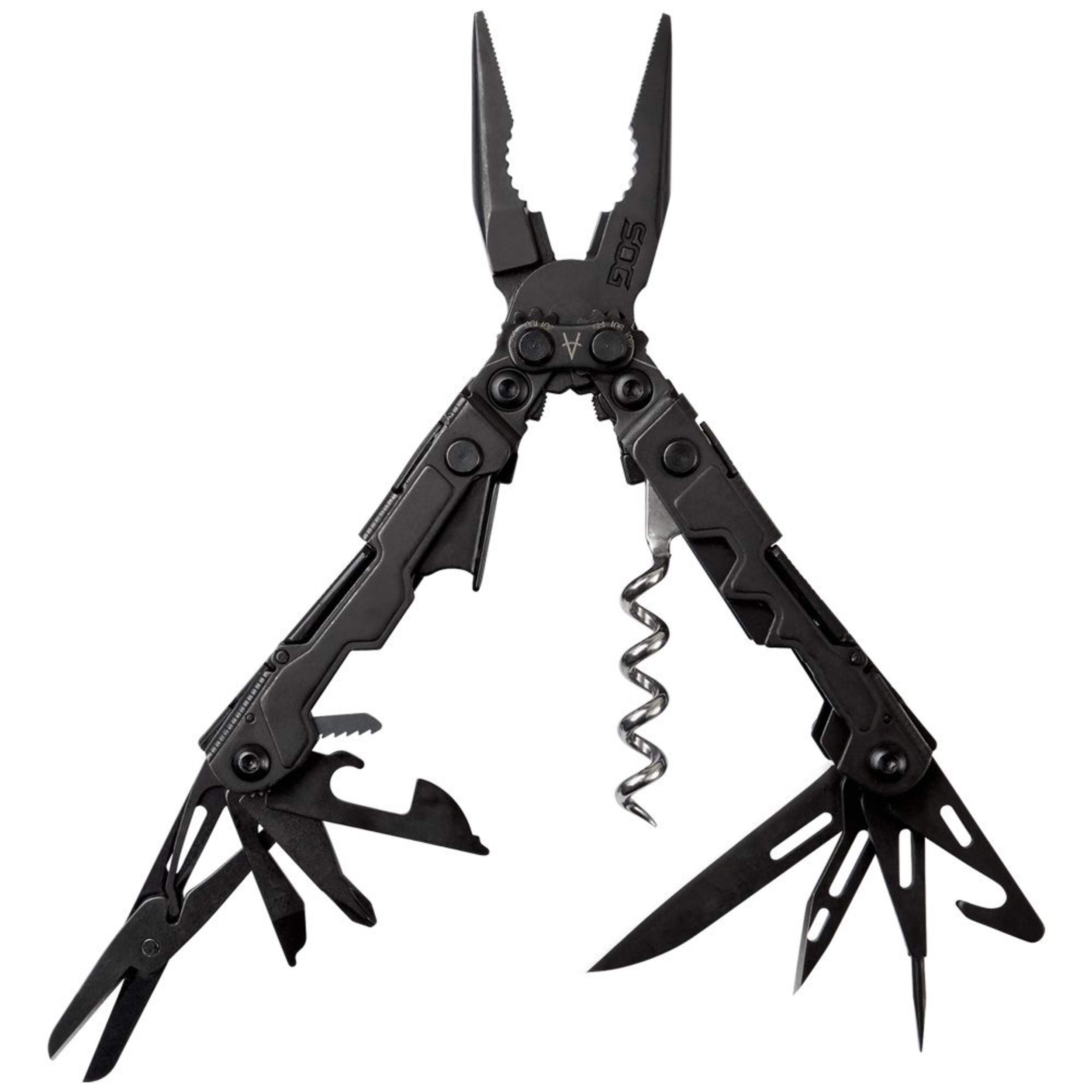 SOG PowerPint 18-in-1 Multi-Tool, Black Front_Flat