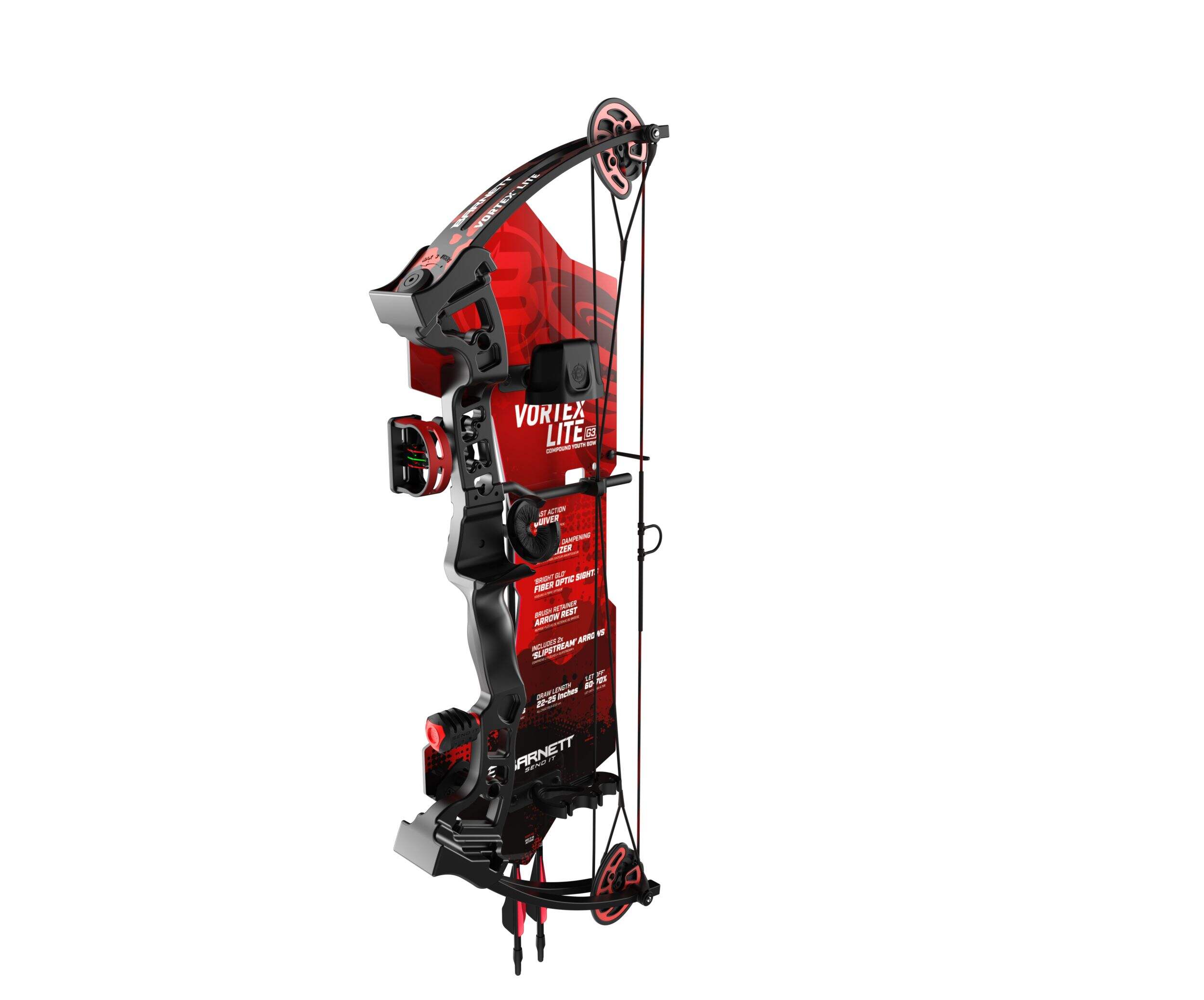 Barnett Youth Kids'  Vortex G3 Compound Right-Handed Bow Front_Three_Fourths_Angled_Left