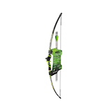 Barnett Youth Kids' Quick Silver G3 Recurve Bow Combo, Ambidextrous Riser Design Front_Three_Fourths_Angled_Left