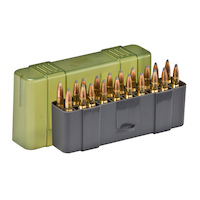 Plano 20-Round Lockable Hunting Ammo Storage Box/Case For Assorted Ammunition, Green/Grey Front_Angled_Right