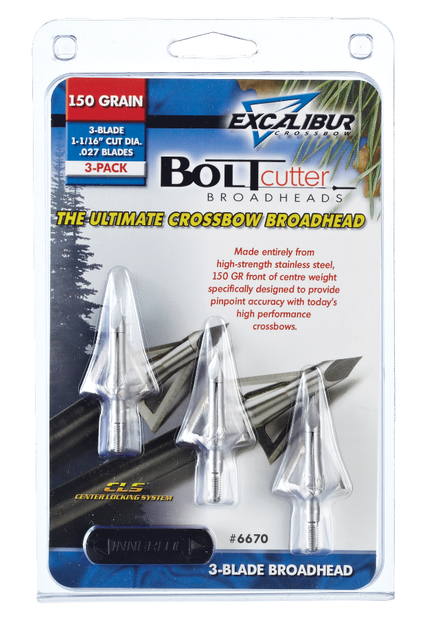 Excalibur Boltcutter 3Blade Broadhead for Hunting Archery Crossbow