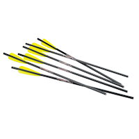 Excalibur Firebolt Arrows for Hunting Archery Crossbows, 20-in Carbon Shaft, Black/Yellow, 6-Pk