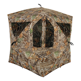 Ameristep Brickhouse Ground Portable 3-Person Hunting Blind/Camo Tent, 59 x 59 x 67-in Front_Angled_Right