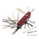 Victorinox Swiss Army Steel SwissChamp Pocket Knife Multi-Tool Front_Flat