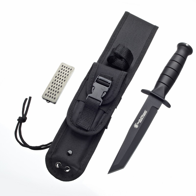 Smith & Wesson Search and Rescue Knife w/ Sheath & SharPening Stone, 6
