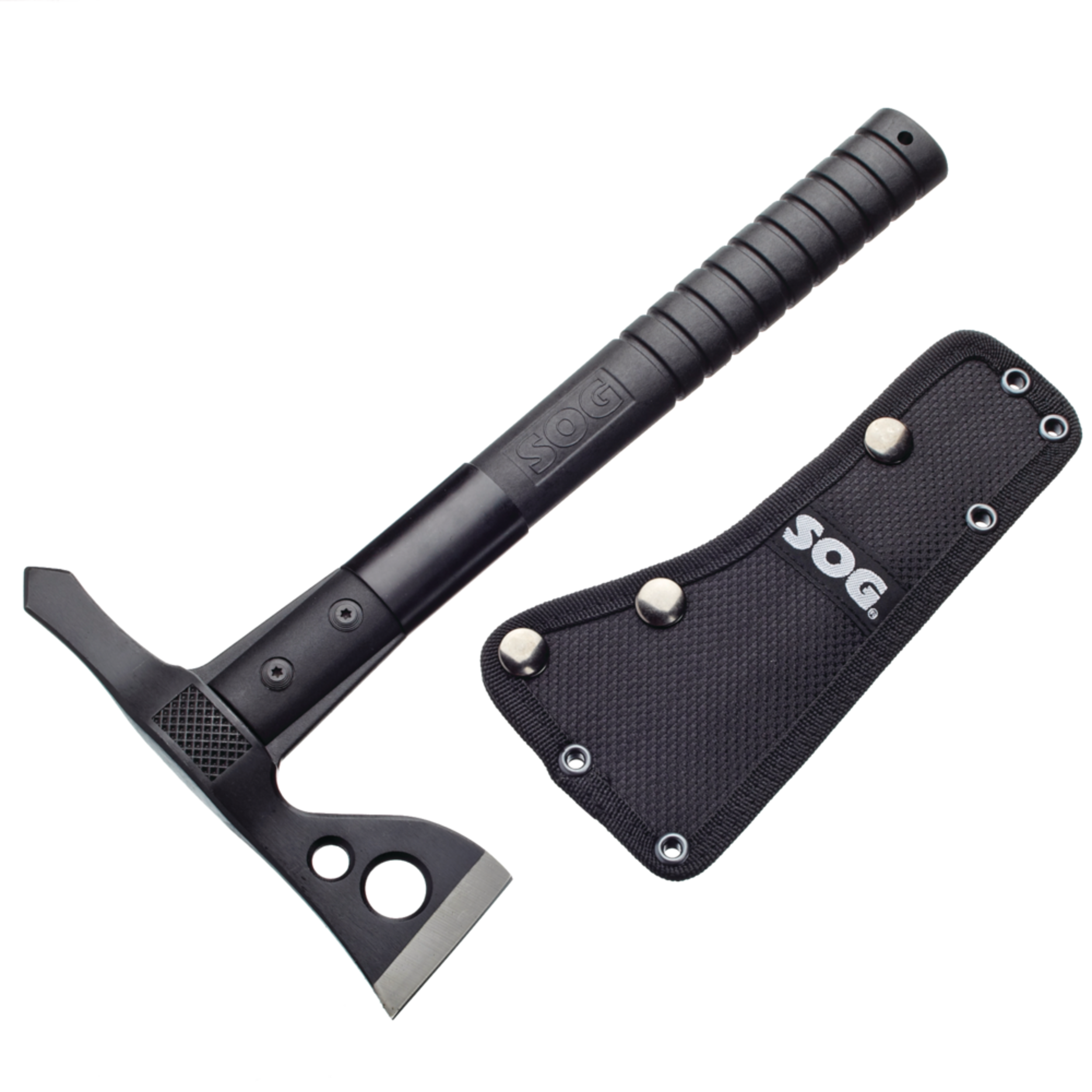 SOG Tomahawk Axe Knife w/ Nylon Sheath Front_Flat