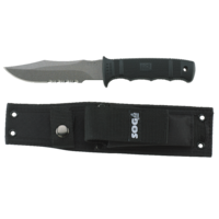 SOG Tactical Hunting Knife with Nylon Sheath & Belt Attachment, 4-3/4-in Front_Flat