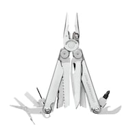 Leatherman® WAVE®+ Pocket Multi-Tool with Sheath, 18 tools, Stainless Steel Front_Flat