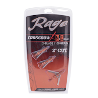 Pointe de flèche à tête large à 2 lames Rage X-Treme pour tir à l'arc, 125 grains, orange Front_Flat