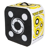 Black Hole Portable 4-Sided Foam Arrow Target Block for Bow Archery Practice, 18 x 16 x 11-in Front_Three_Fourths_Angled_Left
