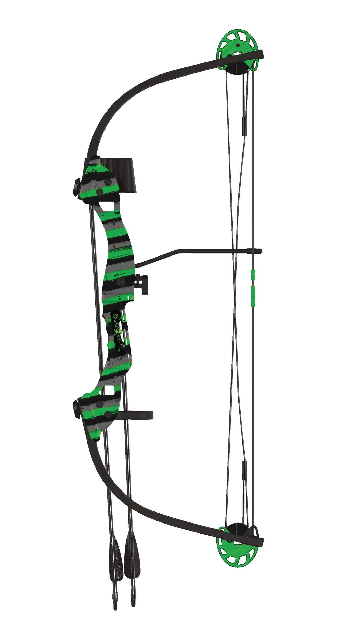 Barnett Tomcat 2 Youth Kids' ComPound Bow Set w/ Arrows & Sight, 17 to 22-lb Draw, Green Composite_or_Mixed