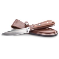 Couteau de chasseur Huntshield Canadian avec étui en cuir brun Composite_or_Mixed