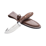 Couteau à éviscérer Huntshield avec étui en cuir brun Composite_or_Mixed