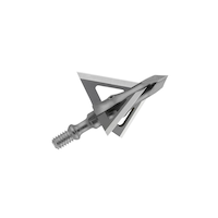 Pointe de flèche à tête large à 3 lames standard Muzzy Trocar pour tir à l'arc, 100 grains, argent Overhead_Plunge