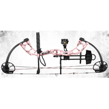 Bear Archery Cruzer RTH-RTX Adjustable Hunting ComPound Bow, 5 to 70-lb Draw, 315 FPS, Pink Overhead_Flat
