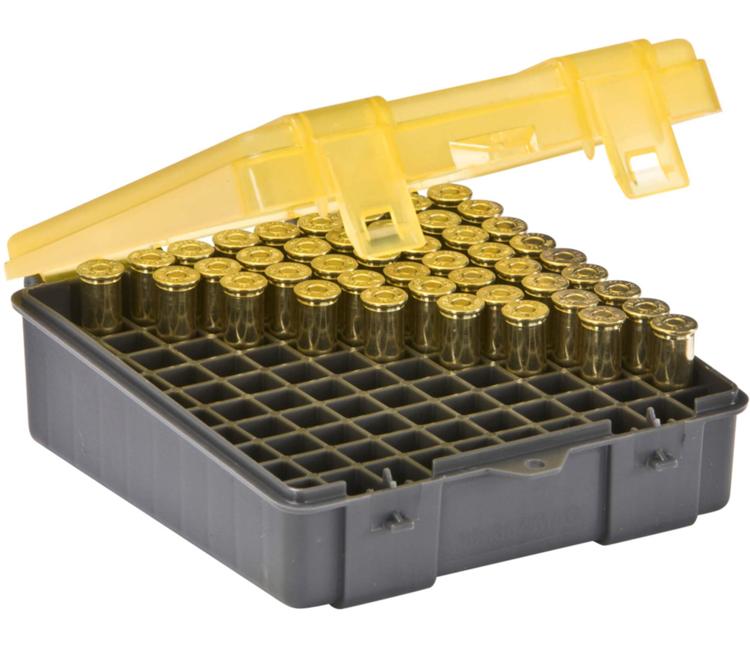 Plano 100-Round Lockable Hunting Shell Ammo Storage Box/Case For .357 Mag/.38 SPecial/.38 S&W Front_Angled_Right