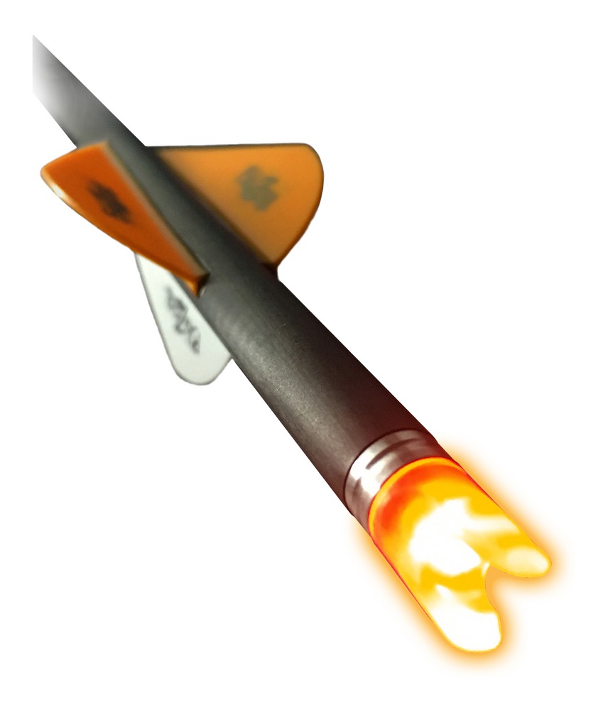 Ravin Hunting Crossbow Arrows w/ Lighted Nocks & 100 Grain Field TiPs/Broadheads, Orange, 3Pk