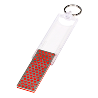 DMT Mini-SharP® Fine Diamond Knife SharPener w/ Folding Handle Front_Angled_Left