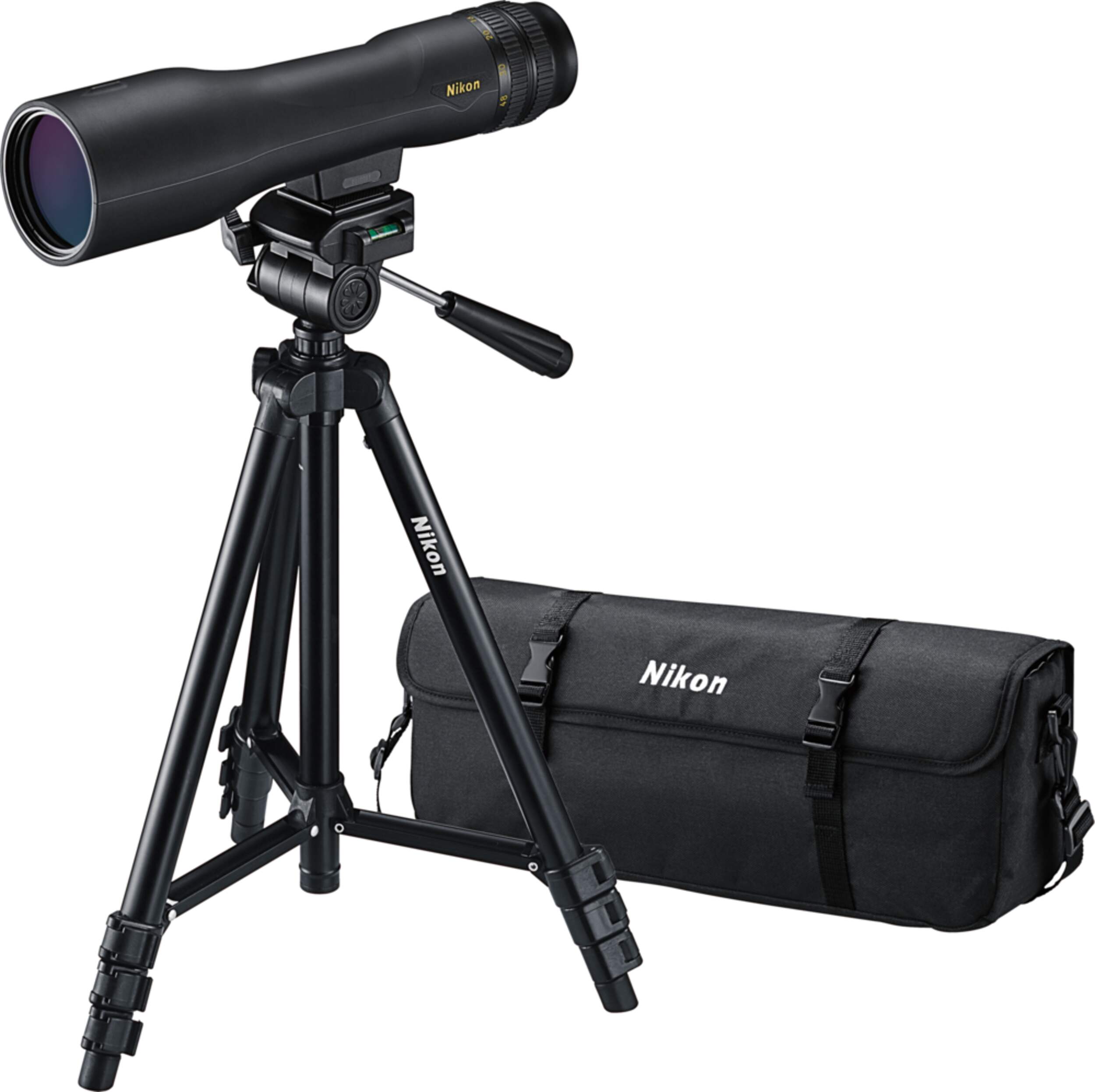 Nikon Prostaff 3 Field ScoPe Outfit w/ TriPod & Carrying Case, 16-48x60mm Front_Angled_Left