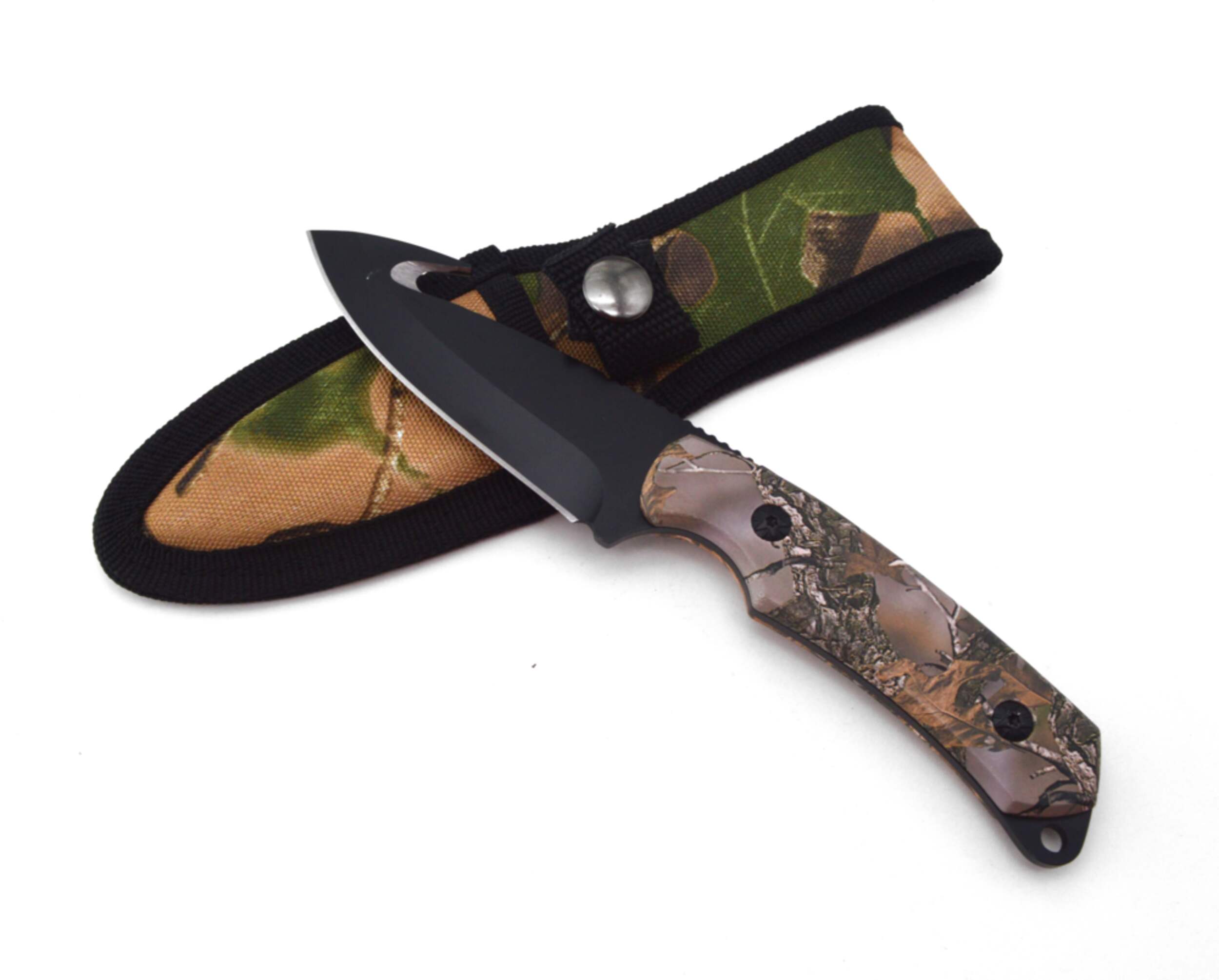 Yukon Gear Camo Gut Hook Hunting Knife w/ sheath Composite_or_Mixed