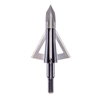 Pointe de flèche à tête large Muzzy MX-3, 100 grains, noir Front_Flat