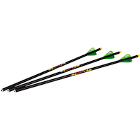 Excalibur Diablo Illuminated Carbon Archery Arrows, 18-in, Black/Green, 3-Pk