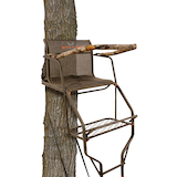 Big Game Riflemaster 1.5 Ladder Tree Stand with Seat & Shooting Rail For Hunting, 18-ft Front_Angled_Right