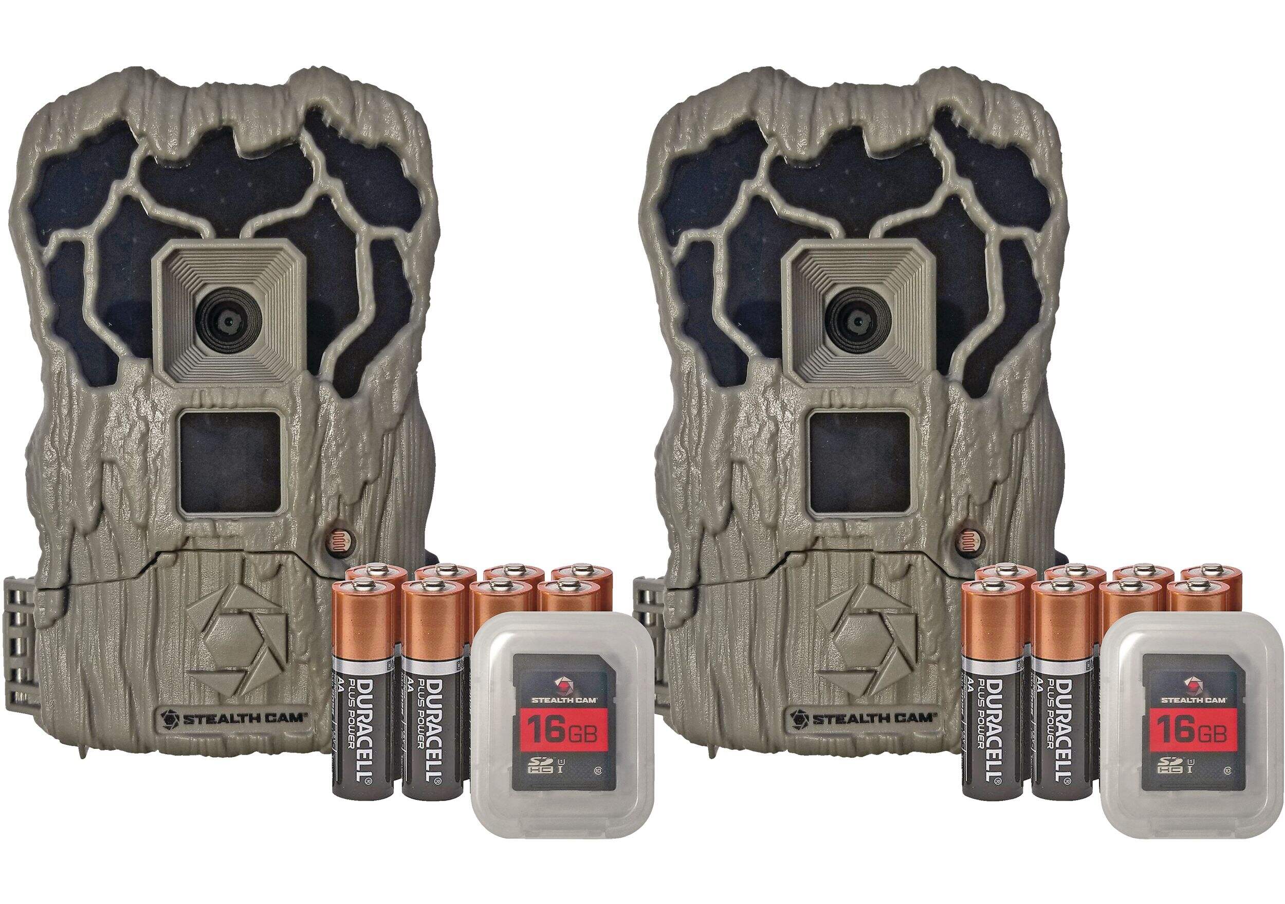 Stealth Cam Trail/Game Camera Combo w/ SD Card & Batteries, 16MP, 2-Pk Composite_or_Mixed