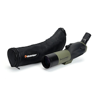 Celestron Ultima 65 Angled Zoom Spotting Scope with Smartphone Adapter & Case, 18x55-65mm Front_Three_Fourths_Angled_Left
