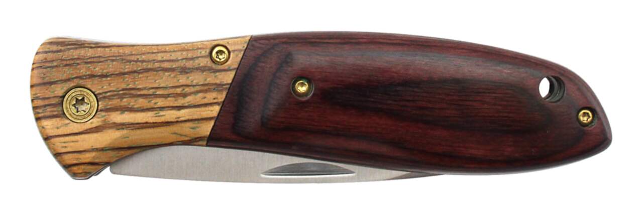 SOG Fielder Folding Knife with Wood Handle, 3.3-in