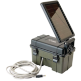 Bloc d'alimentation solaire auxiliaire HME pour caméra de chasse, 12 V Front_Three_Fourths_Angled_Left