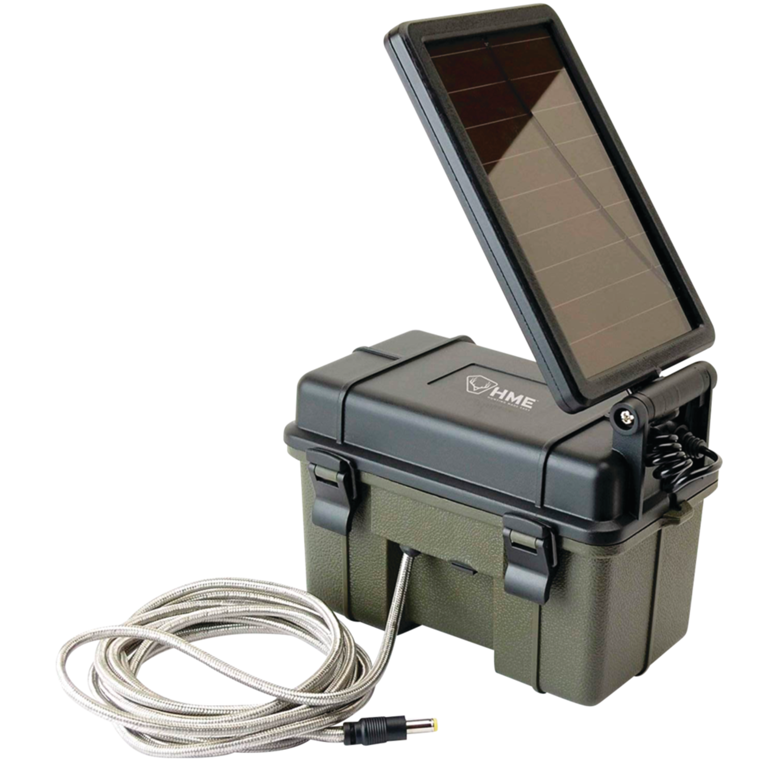 HME Trail Hunting Camera w/ 12V/Solar Auxiliary Power Pack Front_Three_Fourths_Angled_Left