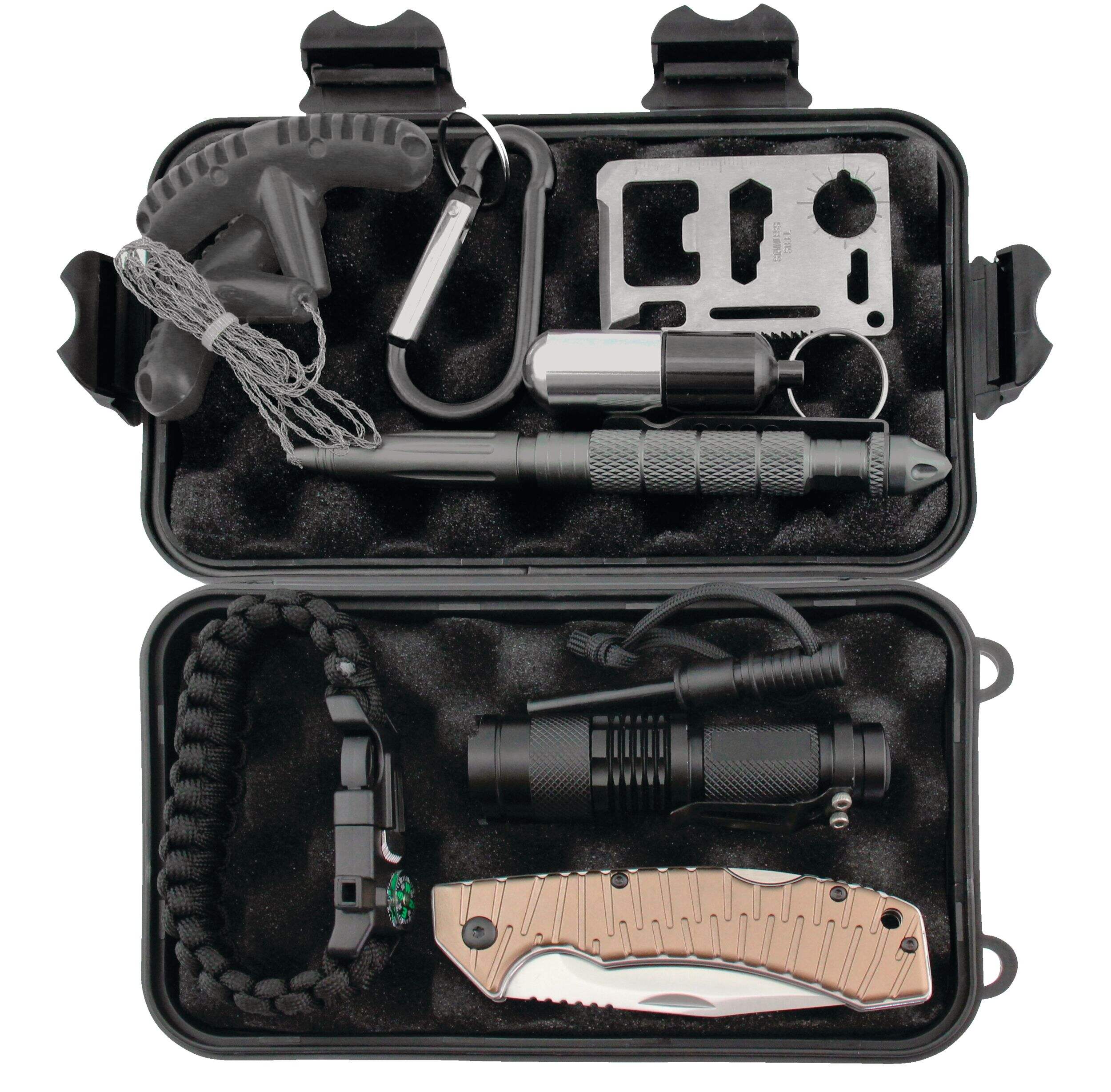 Yukon Gear 10-in-1 Survival Go Bag Kit Overhead_Flat
