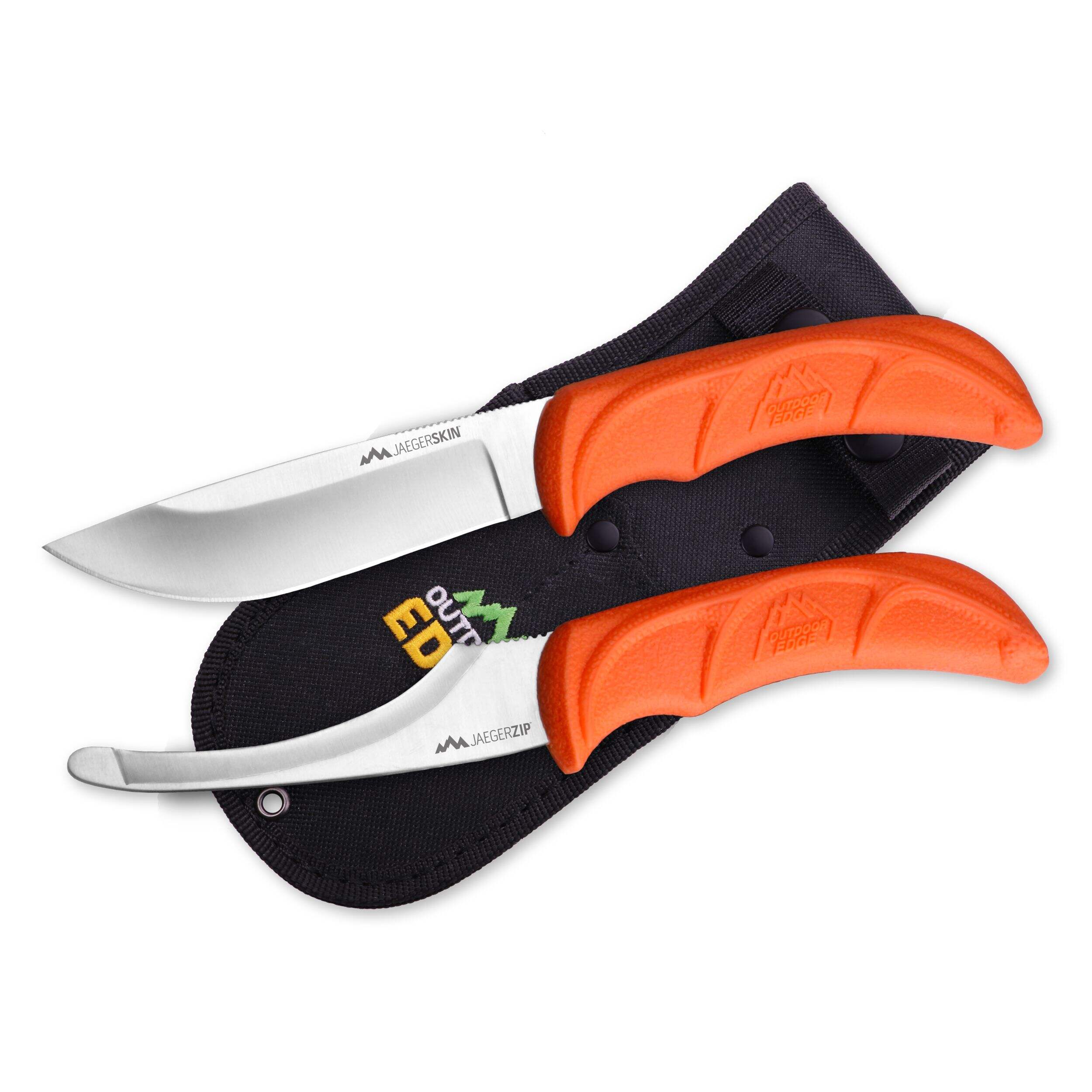 Outdoor Edge JaegerPair Hunting & Field Dressing Knife with Belt Sheath Composite_or_Mixed