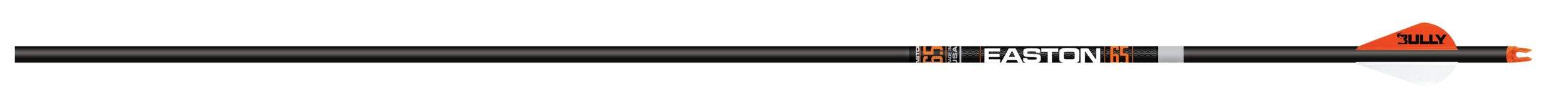 Easton 6.5 Acu Carbon Hunter Classic 340 Hunting Arrow w/ 2-in Bully Vane, 29-in, 6-Pk Overhead_Flat