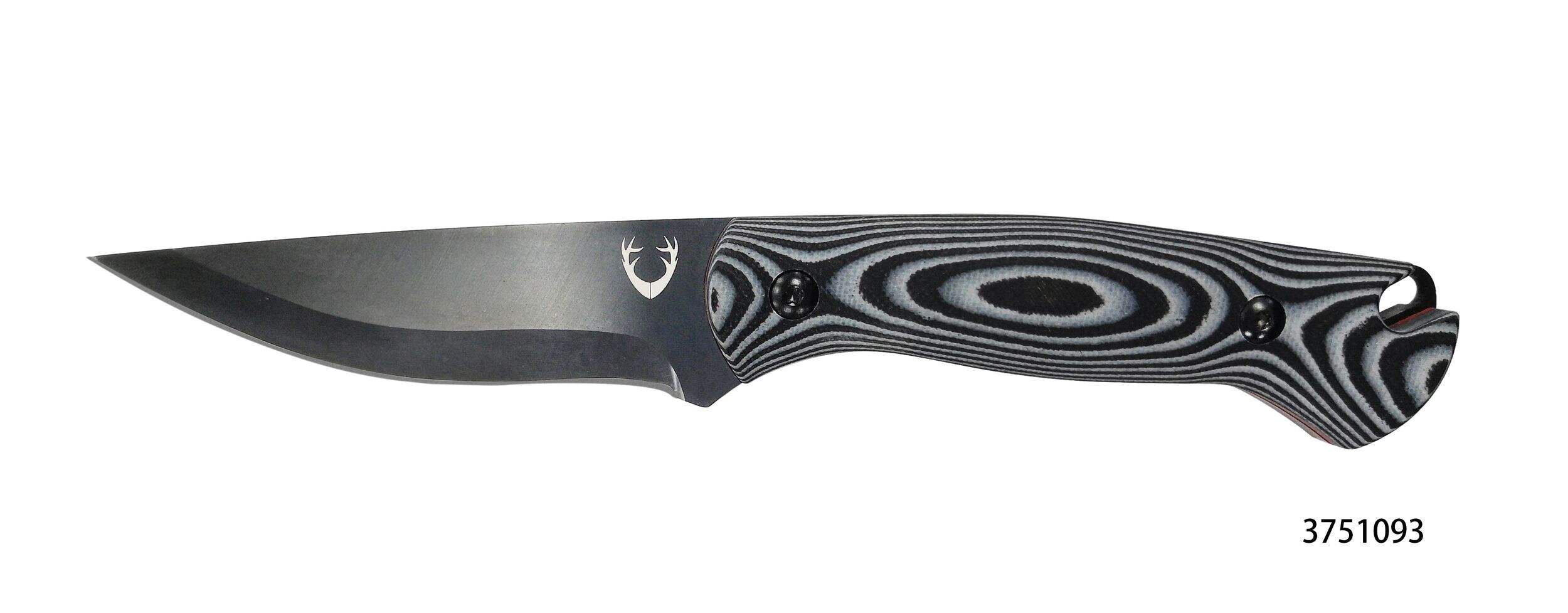 Couteau à lame fixe et fourreau cuir EPX Bell River de Huntshield Side_Left